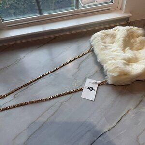 Faux fur ivory purse/crossbody